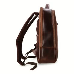 Leder Rucksack Leon - Braun / Dots -Reiseaufbewahrung 1051508 1120LEO016DOT2