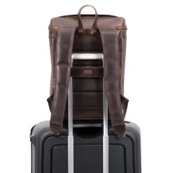 Leder Rucksack Siwa - Braun / Dots -Reiseaufbewahrung 1051523 1120SIW016DOT5